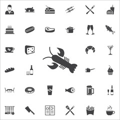 lobster marine animal icon