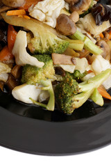 Chinese food. Fried vegetables on chinese way