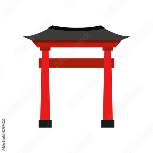 "japanese building isolated icon vector illustration design" Stock