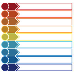 Template Infographic strip point 9