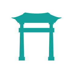 japanese building isolated icon vector illustration design