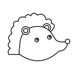 cute purcopine animal icon vector illustration design
