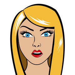 woman character pop art style vector illustration design