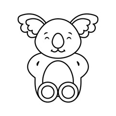 cute cohala animal icon vector illustration design