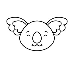 cute cohala animal icon vector illustration design