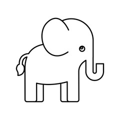 cute elephant animal icon vector illustration design