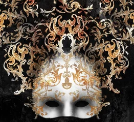Rolgordijnen Venetiaans barok masker © vali_111