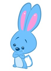 Blue Bunny  isolated image animal character