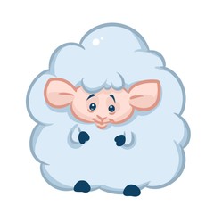 Lamb cartoon illustration isolated image character