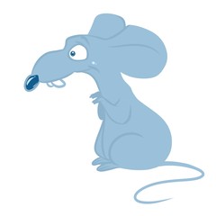 Rat wonder cartoon illustration  isolated image animal character