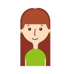 young woman avatar character vector illustration design