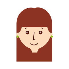 young woman avatar character vector illustration design