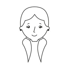young woman avatar character vector illustration design