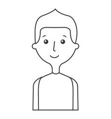 young man avatar character vector illustration design