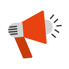 megaphone sound device icon vector illustration design
