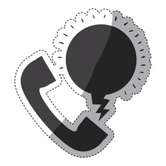 Phone device icon. Call telephone communication and contact theme. Isolated design. Vector illustration