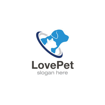 Pet lover logo design vector