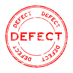 Grunge red defect round rubber stamp