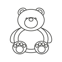 cute bear teddy icon vector illustration design