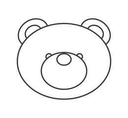 cute bear teddy icon vector illustration design