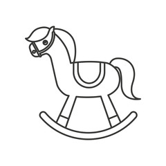 cute horse toy icon vector illustration design