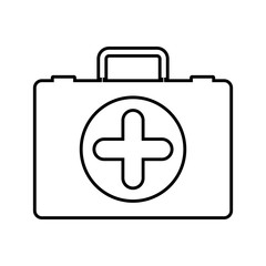 Medical kit icon. Medical health care hospital and emergency theme. Isolated design. Vector illustration