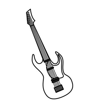 electric guitar isolated icon vector illustration design