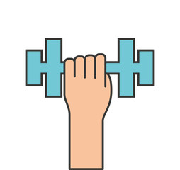 weight lifting gym isolated icon vector illustration design