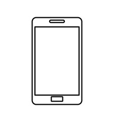 smartphone technology line icon vector illustration design