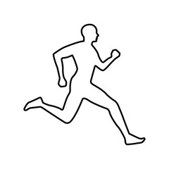 Fototapeta na wymiar athlete running character icon vector illustration design