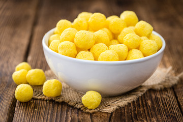 Cheese Balls (selective focus)