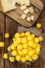 Cheese Balls (selective focus)