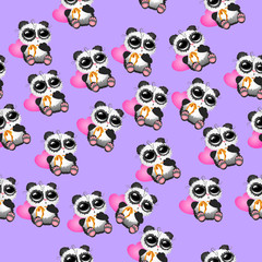 cute christmas pandas