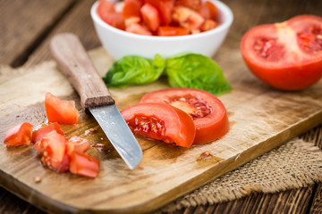 Diced Tomatoes (selective focus)