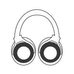 earphones audio device icon vector illustration design