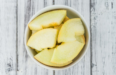 Portion of Honeydew Melon (selective focus)