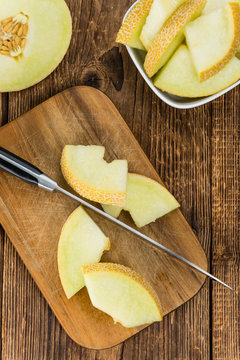 Portion of Honeydew Melon (selective focus)