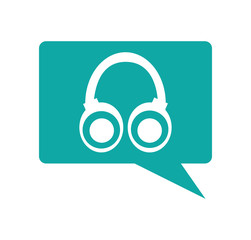 earphones audio device icon vector illustration design