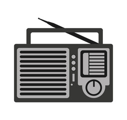 radio retro audio device vector illustration design
