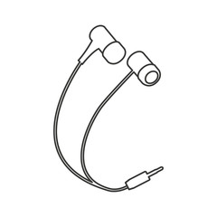 earphones audio device icon vector illustration design