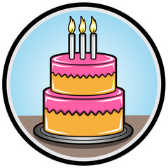 Illustration of a Birthday Cake