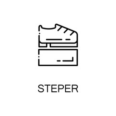 Stepper flat icon or logo for web design.