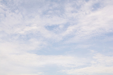 Blue sky with beautiful white clouds in sunny day.
