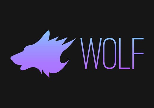 Wolf Silhouette Logo Template