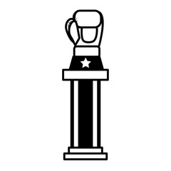 boxing award gold isolated icon vector illustration design