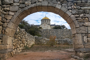 Fototapeta na wymiar Ruins of the ancient city Chersonesus