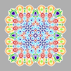 Ornate mandala round pattern.