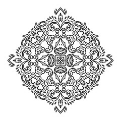Ornate mandala round pattern.