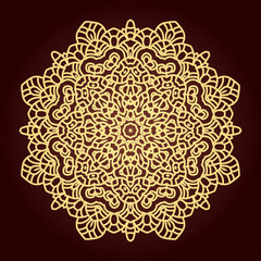 Ornate mandala round pattern.