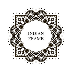 lement for design in Indian style, place for text.